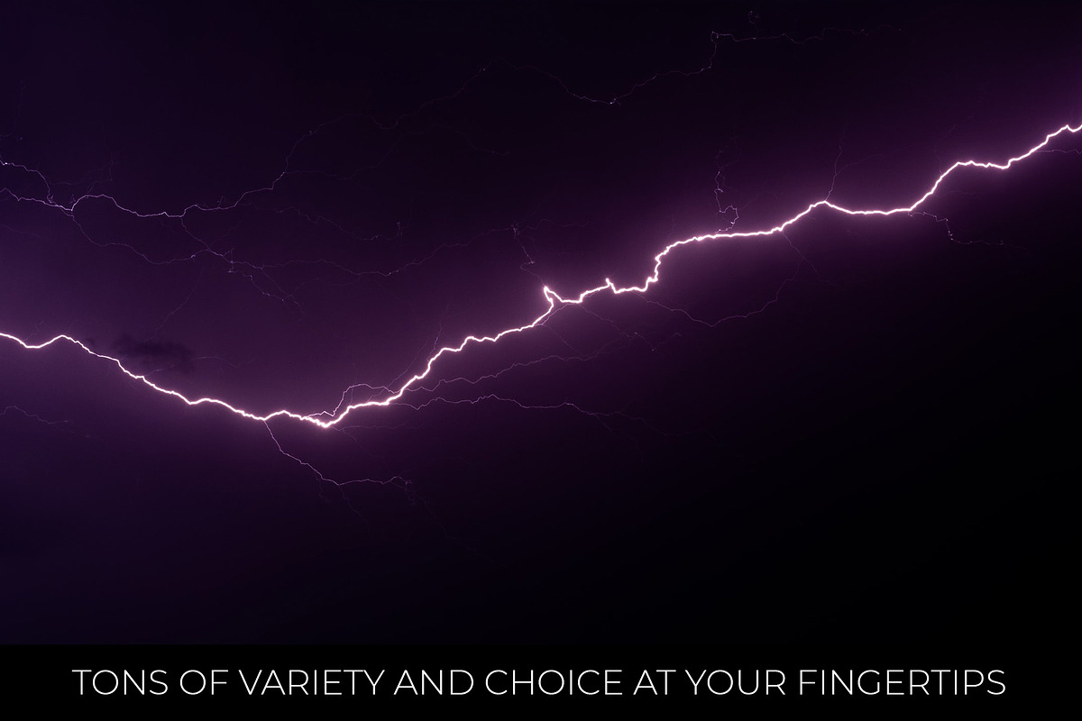20 Photoshop Lightning Brushes, a Brush Add-On by Dene Studios (Photo 5 of 9)