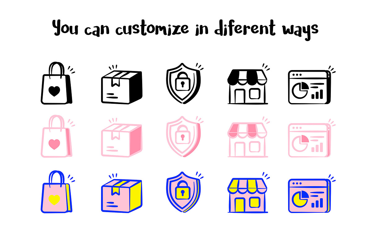 Hand-Drawn Doodle Icons Bundle, an Outline Icon by Creative Graphics (Photo 3 of 16)