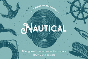 Nautical hand drawn sketches