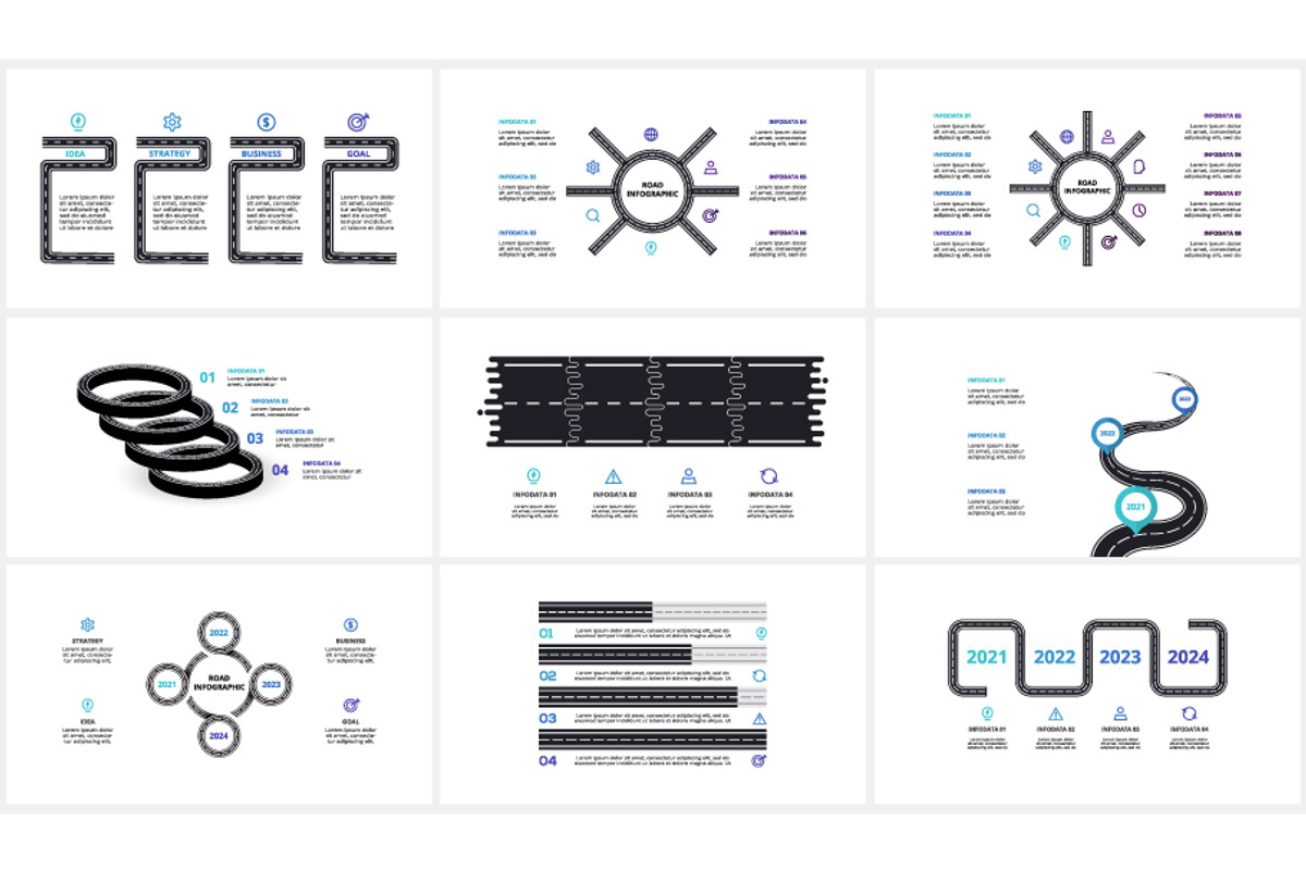 Road Presentation Canva Template preview 4