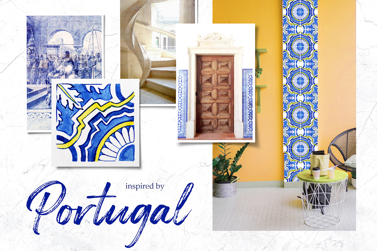 Portuguese Azulejos Tiles & Patterns, a Pattern Graphic by ilonitta (Photo 16 of 17)