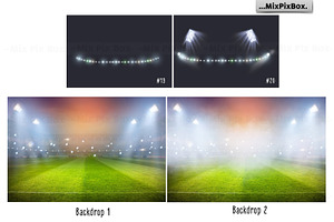 Stadium Lights Overlays Backdrops