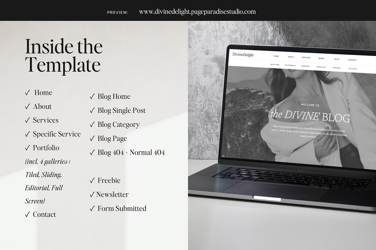 Editorial Showit Website Template, a Websites & App Template by pageparadise (Photo 5 of 6)