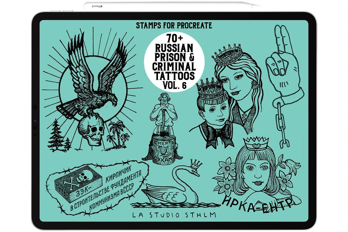 Bundle Prison&CriminalTattoos-Stamps, a Brush Add-On by LA Studio Sthlm (Photo 7 of 13)