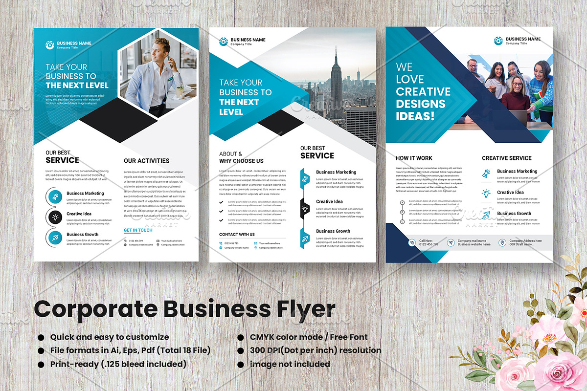Corporate Business Flyer Template, a Flyer Template by workclan24 (Photo 1 of 5)