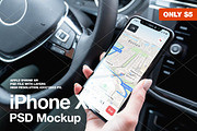 iPhone XR Mockup PSD in the car, an iPhone Mockup by StartMockups.com (Thumbnail 2 of 2)