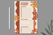 Floral Wedding Planner Template, a Stationery Template by ContestDesign (Thumbnail 1 of 3)