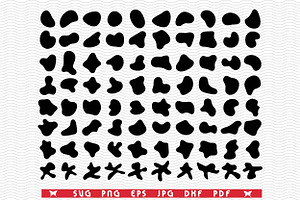 SVG Random Shapes, black silhouettes, a Pattern Graphic by DesignStudioRM