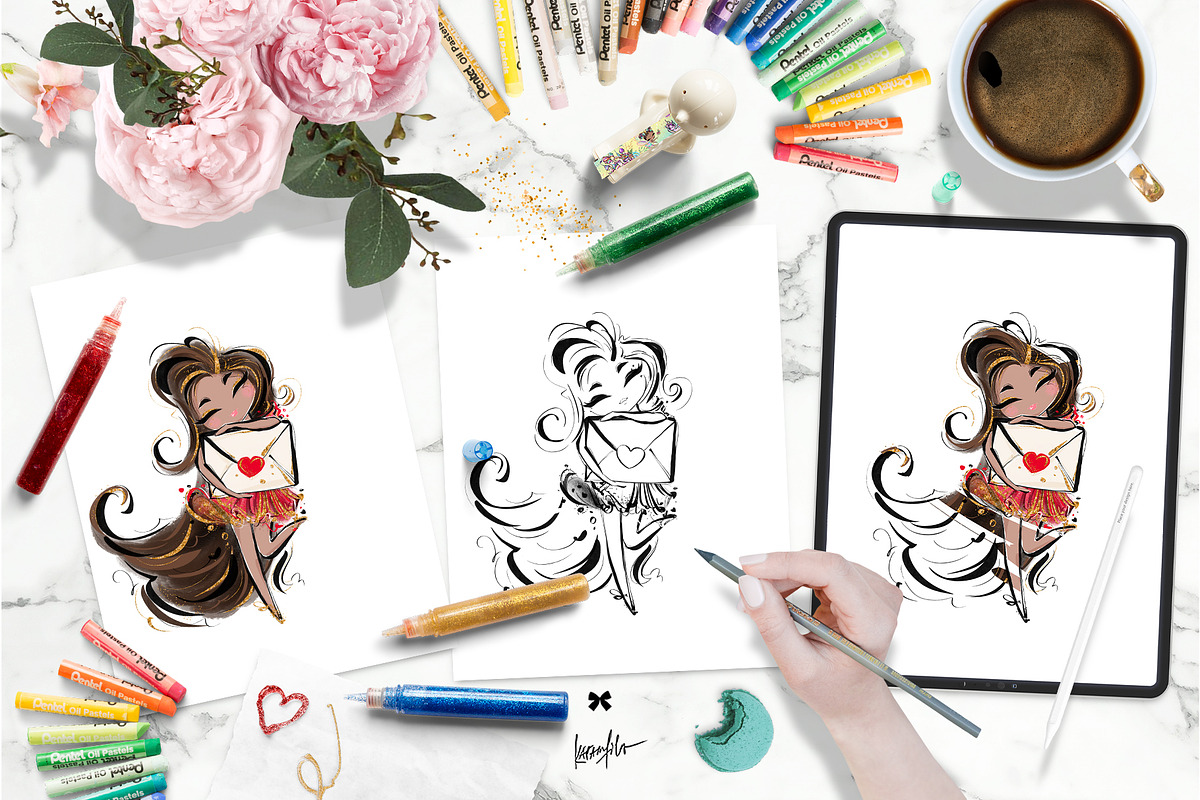 Valentine's Day Clipart Doodle Icons, an Outline Icon by KaramfilaS (Photo 5 of 6)