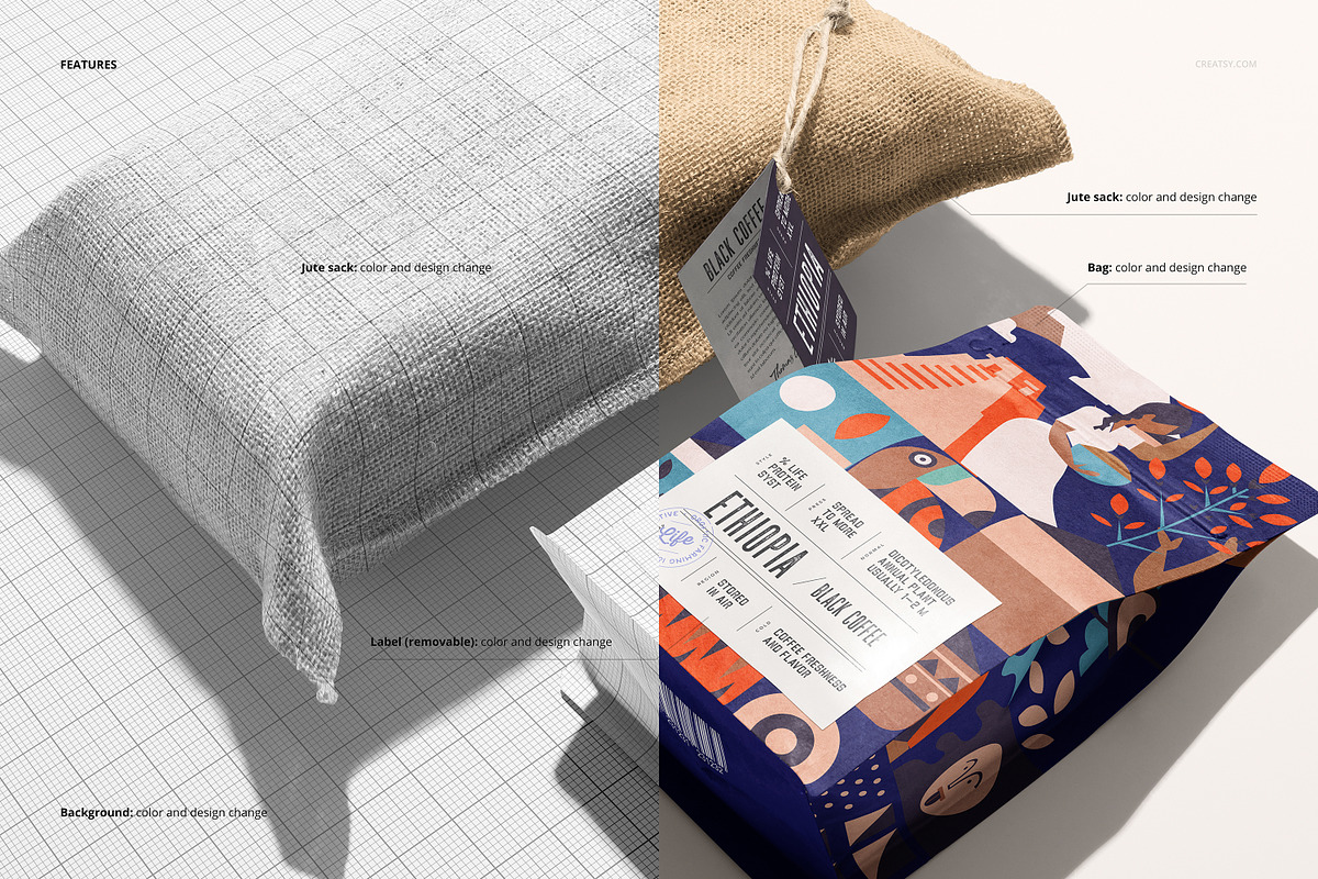 Coffee Bag Mockup Set, a Product Mockup by creatsy5 (Photo 3 of 15)