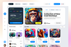 All NFT Technology Dashboard UI, an UI Kit Template by Hammad Arif