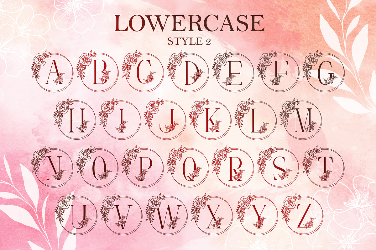 Monogram Handdrawn Rose Font, a Symbol Font by Dm Studio (Photo 6 of 6)