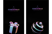 Holographic Christmas 3D Set, a Decorative Illustration by Lunarts Studio (Thumbnail 6 of 8)