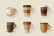 30 EPS. Coffee Cup Vector Icons, an Object Graphic by adenpinkstore (Thumbnail 3 of 15)