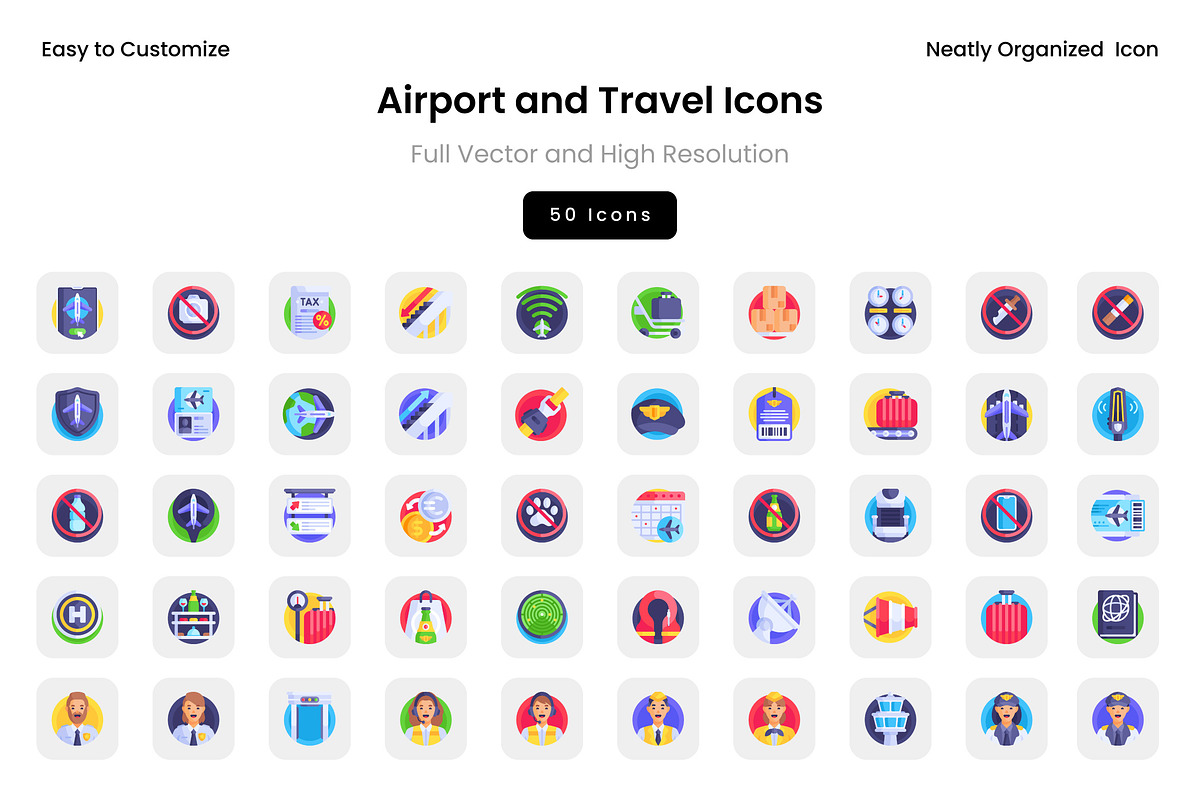 Airport and Travel Icons, a Solid Icon by Wencory (Photo 2 of 2)
