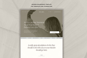 Therapist Squarespace Template