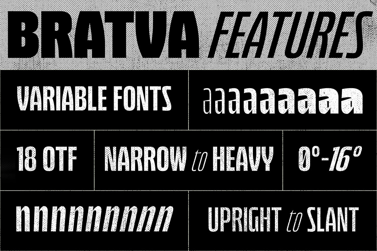 Bratva Variable Fonts, a Sans Serif Font by Adam Fathony (Photo 3 of 16)