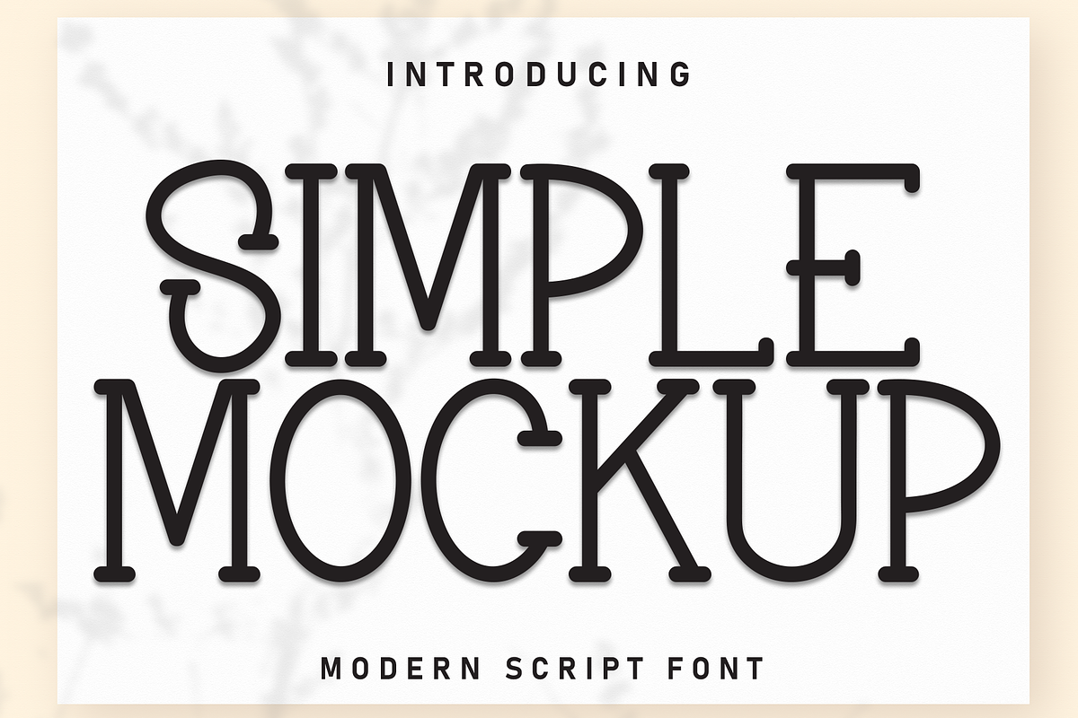 Simple Mockup | Script Font, a Script Font by Scratchones (Photo 1 of 8)
