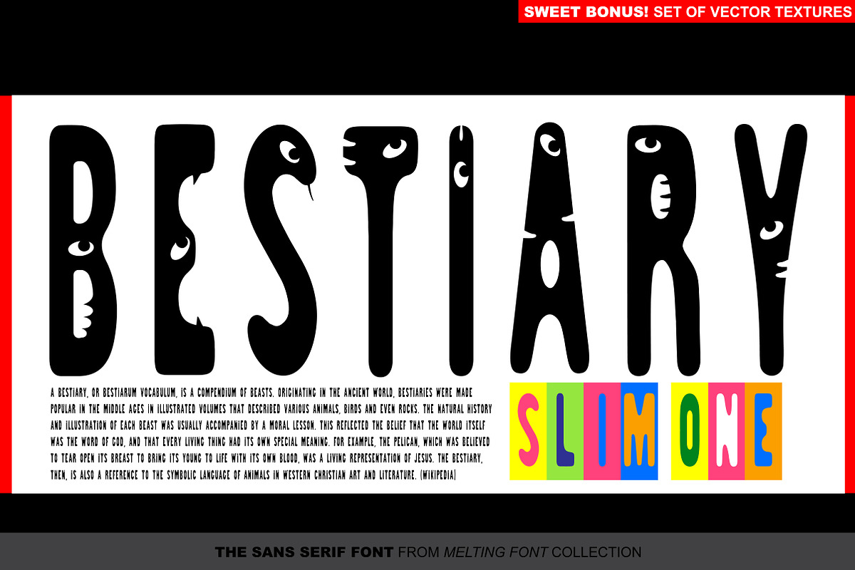 SlimOne Bestiary Decorative Font