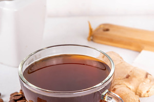 Fresh brewed ginger coffee cup, a Food & Drink Photo by Rimma
