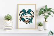 Mama Floral Leopard Bow PNG, an Illustration by Craft Nest (Thumbnail 3 of 4)