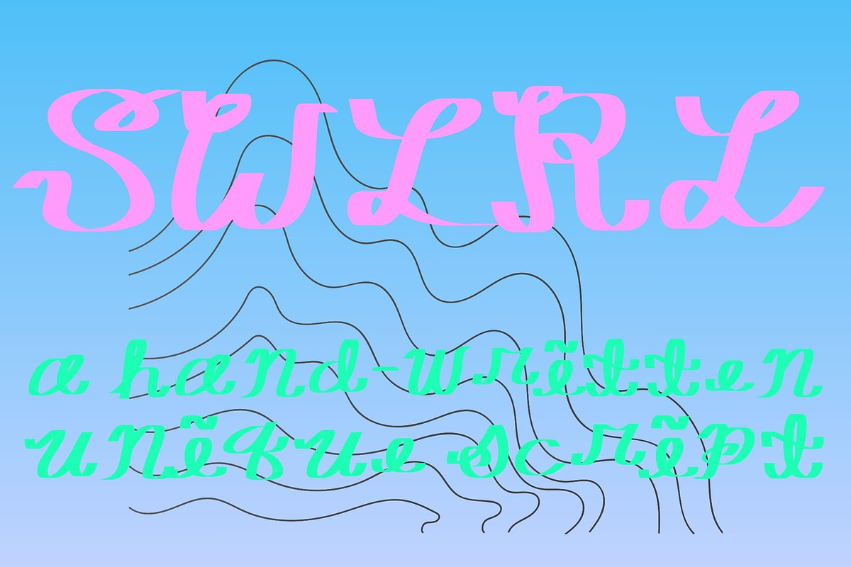 SWIRL a hand-drawn script, a Script Font by Eryn Rose Design (Photo 6 of 22)