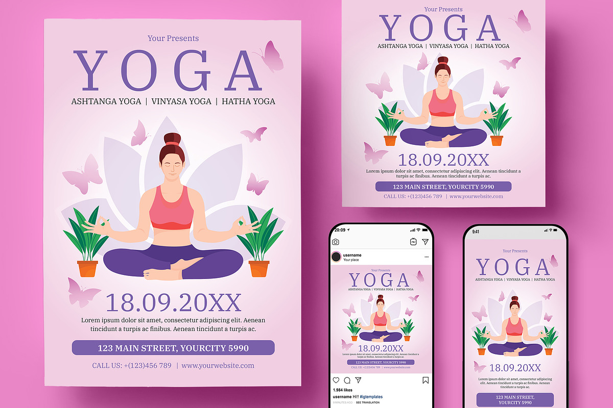 Yoga Flyer, a Flyer Template by Creativestoree (Photo 1 of 5)