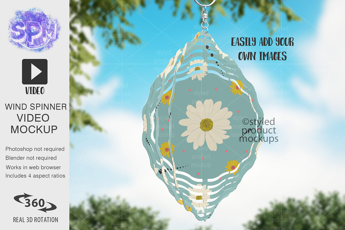 Wind Spinner Video Mockup, a Household Mockup by StyledProductMockups (Photo 3 of 7)