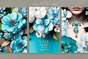 Blue flowers collection, a Background Graphic by MONO KEY STUDIO (Thumbnail 2 of 8)