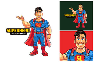 Superhero Mascot Logo