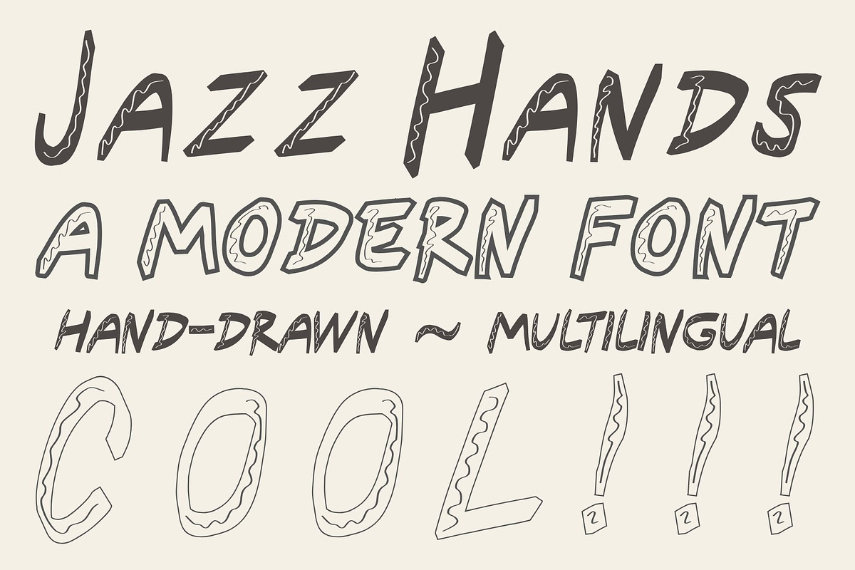 Jazz Hands, all caps handdrawn font, a Handwritten Font by Eryn Rose Design (Photo 3 of 13)