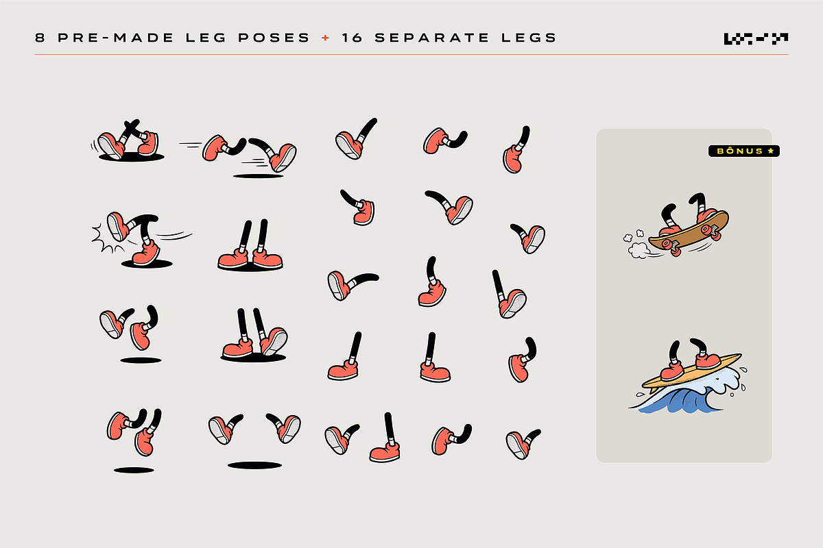 Sports Retro Mascot Creator Pack, a Sport Illustration by LEONFABRIPRO (Photo 7 of 17)