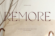 Remore | Modern And Elegant Serif, a Serif Font by Muflieart (Thumbnail 1 of 10)