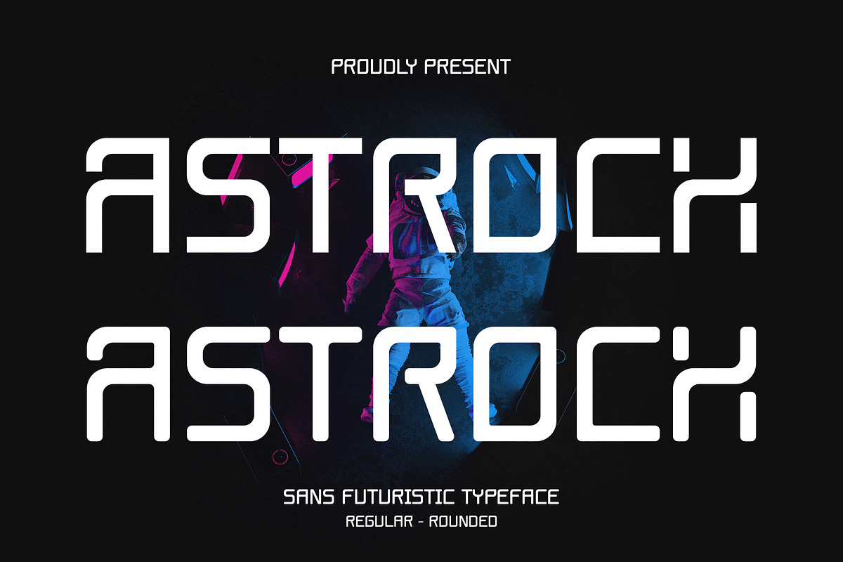 Astroch - Sans Futuristic Font, a Sans Serif Font by AQR Studio (Photo 1 of 8)