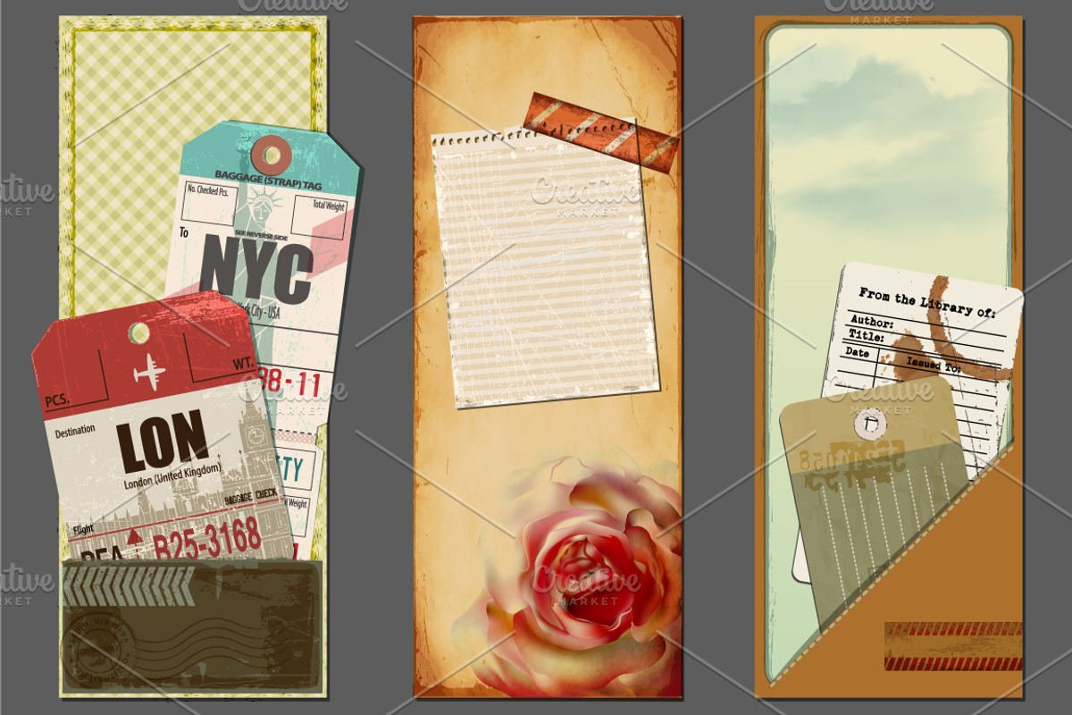 Vintage Travel Mega Pack, Vector, a Texture Illustration by a Blond Moment (Photo 3 of 6)