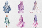Hijab Girl Backside Clipart, an Illustration by DreamCafeArt (Thumbnail 8 of 8)
