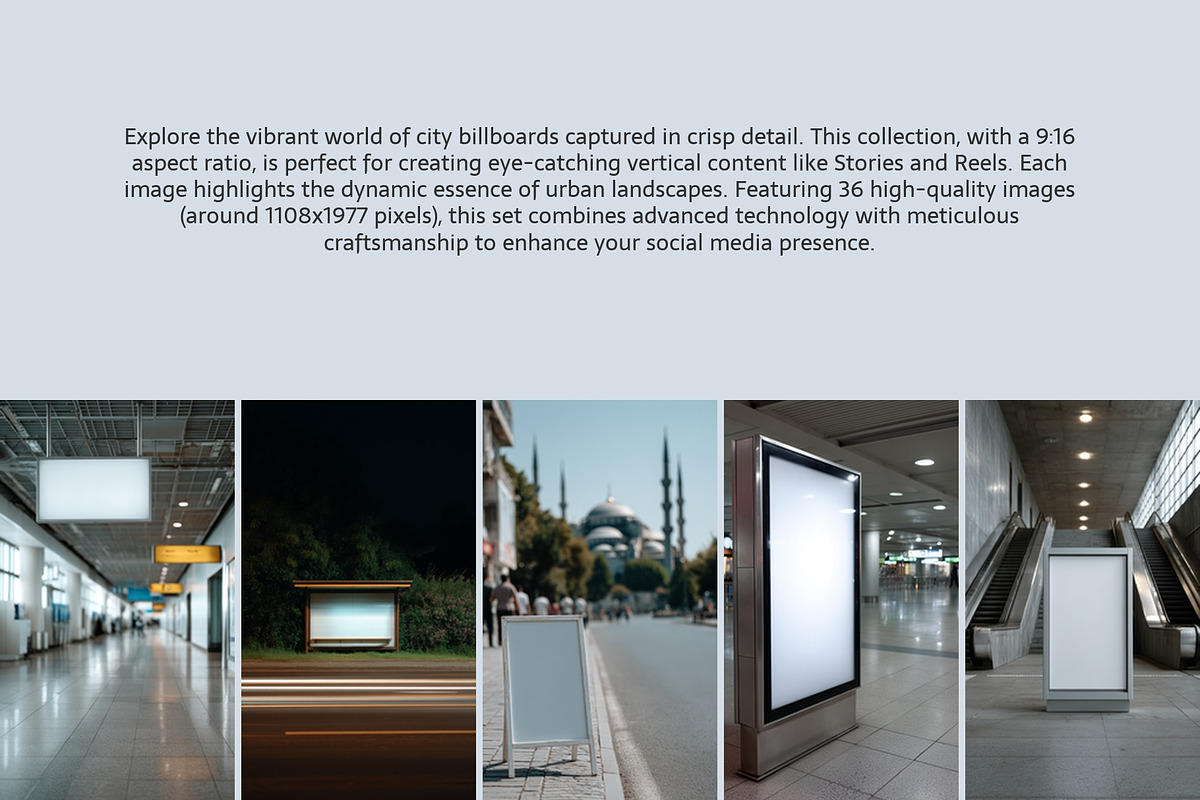 Urban Billboard & Poster Mockup, an Advertising Mockup by AI Petr Creative Agency (Photo 2 of 7)