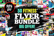 50-Fitness Flyers Bundle Template, a Flyer Template by AfzaalGraphics (Thumbnail 1 of 6)