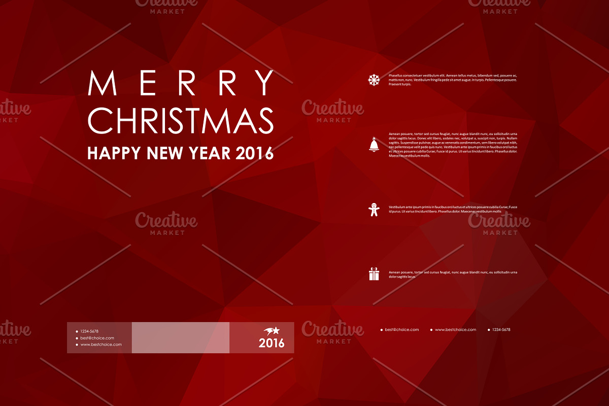 Merry Christmas Brochures, a Brochure Template by Palau (Photo 5 of 49)