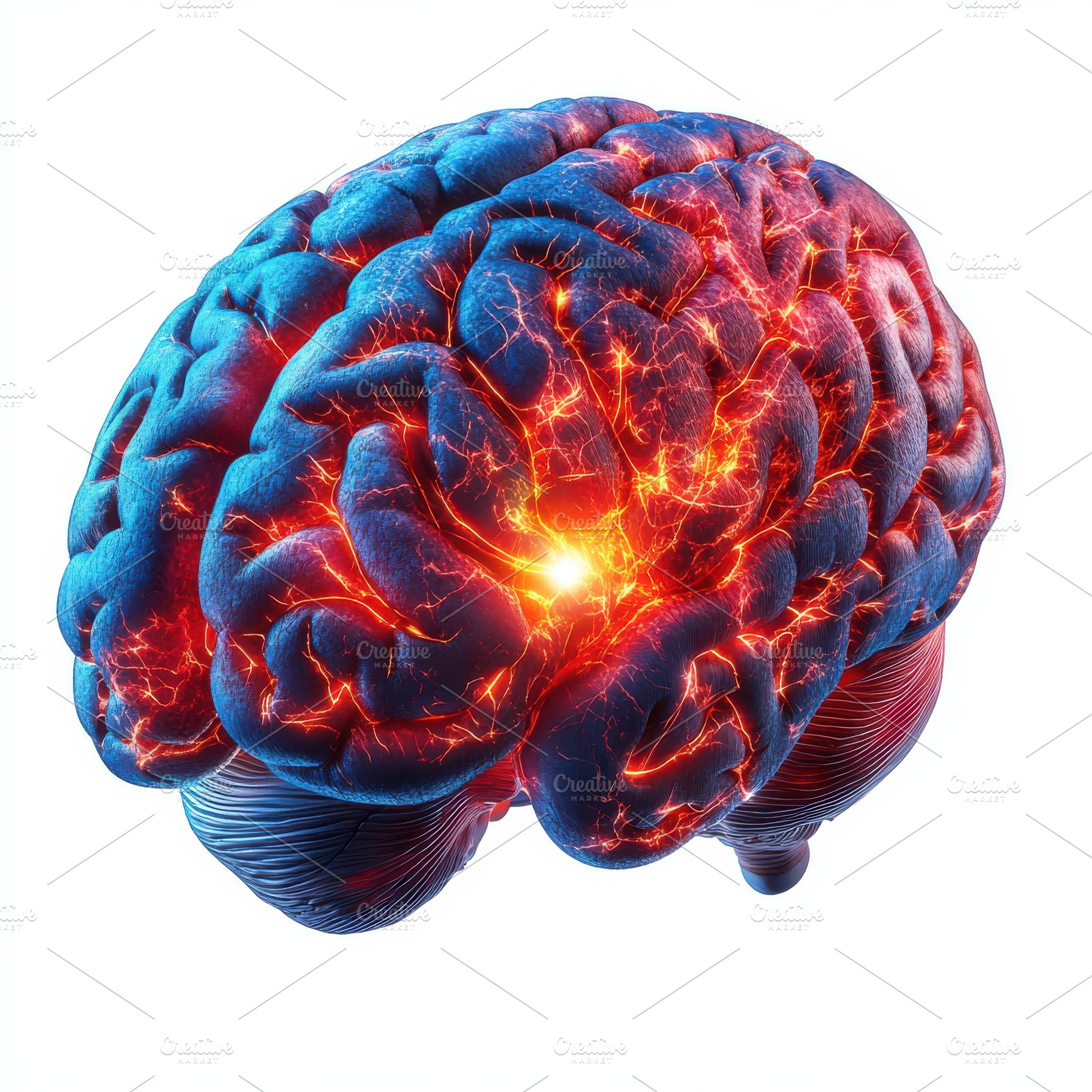 Burning Brain Intense Neurological A, a Health & Medical Photo by Pixeness Studio