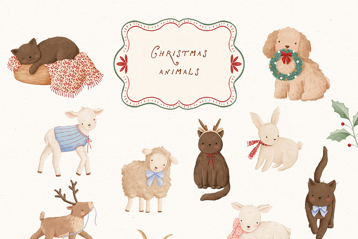 Christmas Tale - Cottagecore clipart, a Decorative Illustration by polikarpovaart (Photo 15 of 19)