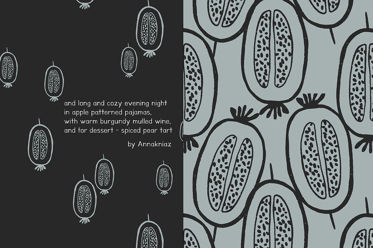 Spiced Pear Tart - autumn patterns, a Pattern Graphic by Annakniaz (Photo 5 of 14)