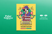 Retro Circus Show Flyer Template, a Flyer Template by Tiptop Graphic (Thumbnail 1 of 5)