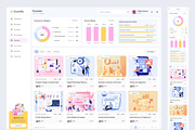 Learning Management System Dashboard, an UI Kit Template by peterdraw (Thumbnail 4 of 7)