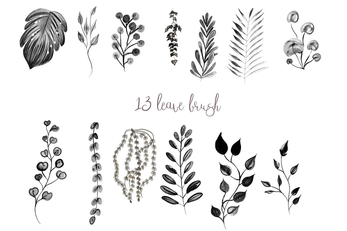Secret garden procreate stamp brush, a Brush Add-On by Meisanmui (Photo 8 of 8)