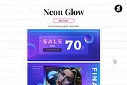Neon glow social media graphic, a Social Media Template by Chanut is industries (Thumbnail 10 of 11)