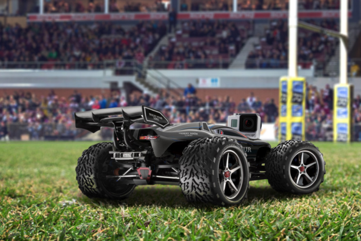 RC Car mockup on field, a Mockup by thengtiger