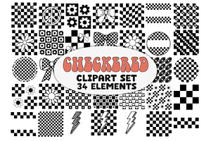 Checkered Clipart Black & White