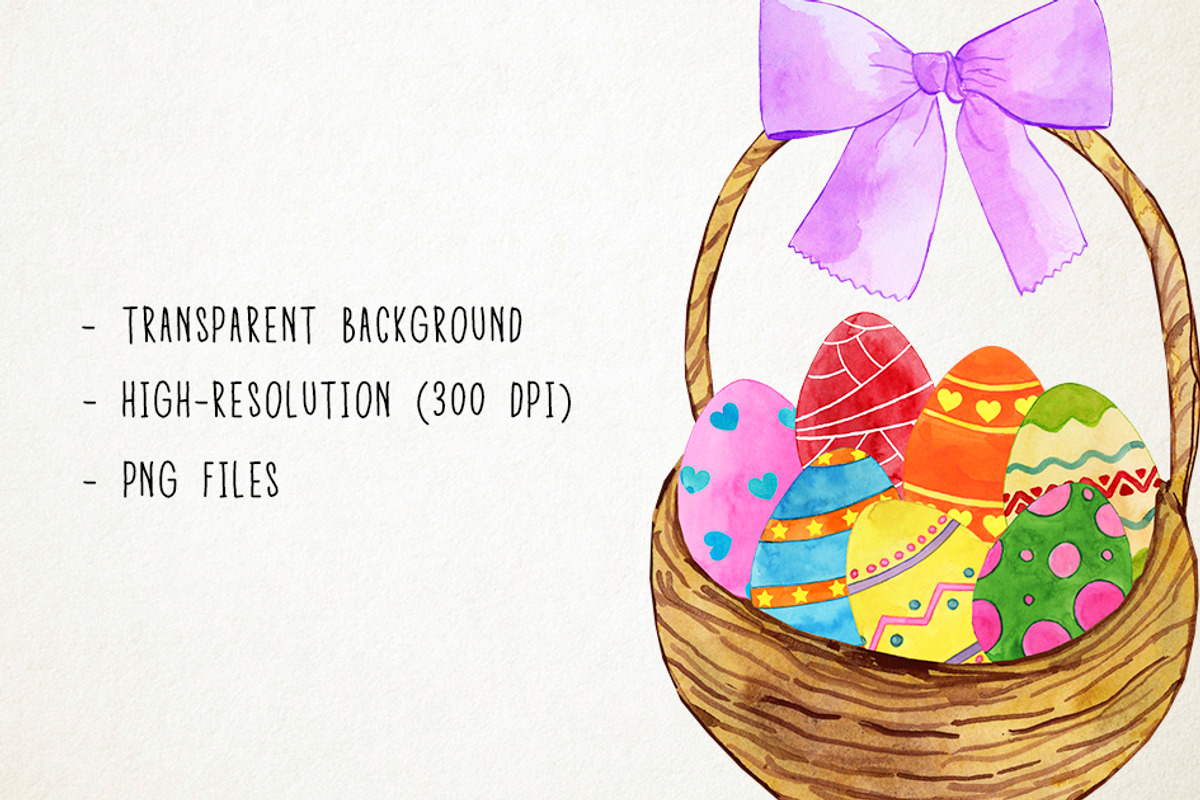 Watercolor Easter Clipart, Spring, an Object Graphic by Paulaparaula (Photo 3 of 3)