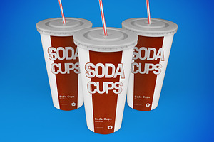 Soda Cups Mockup